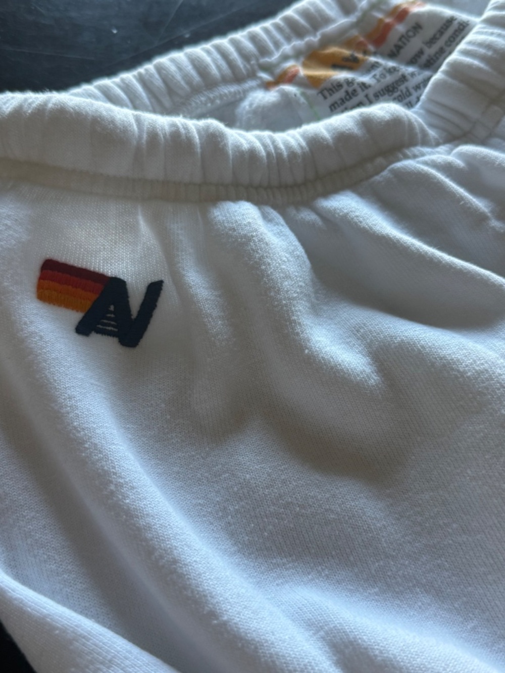Aviator Nation 6 STRIPE SWEATPANTS - WHITE // SERAPE - Picture 6 of 7